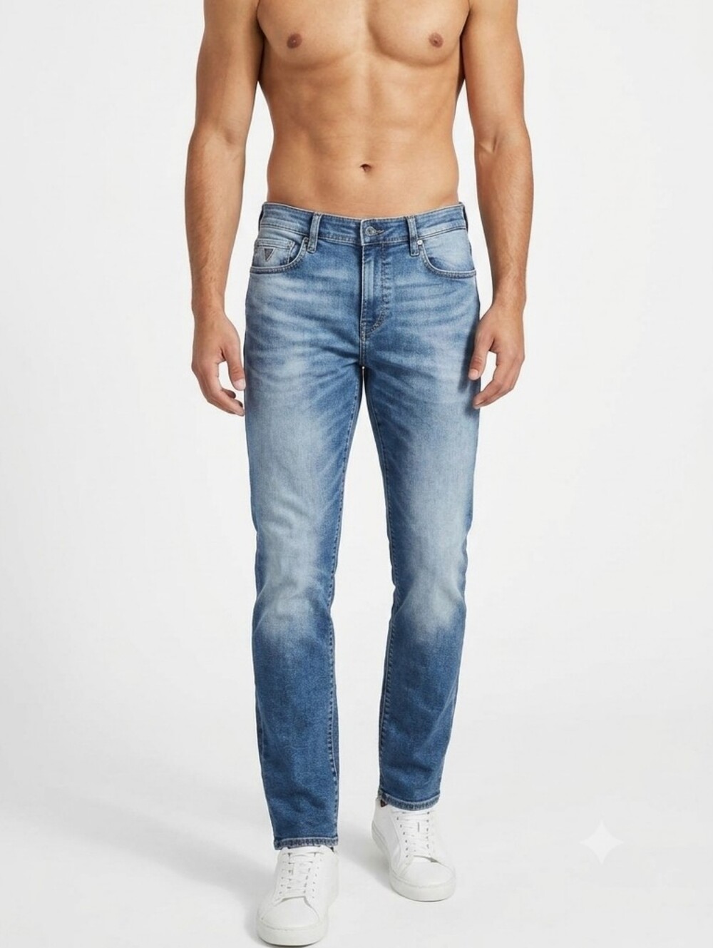 NWT Guess Los Angeles Men's Slim Straight Jeans – Medium Wash (Brand New)